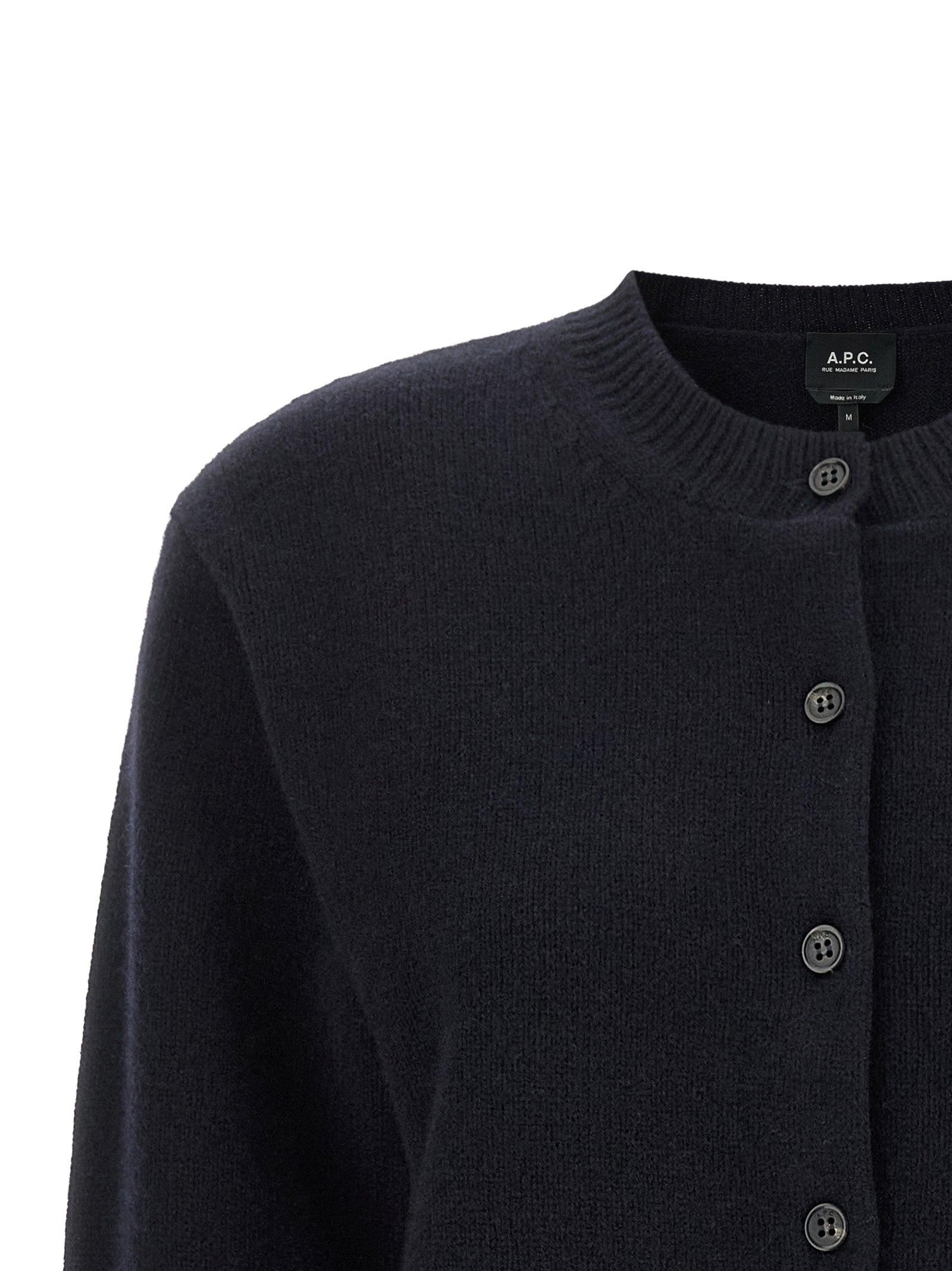 A.P.C. Blauer Wollcardigan
