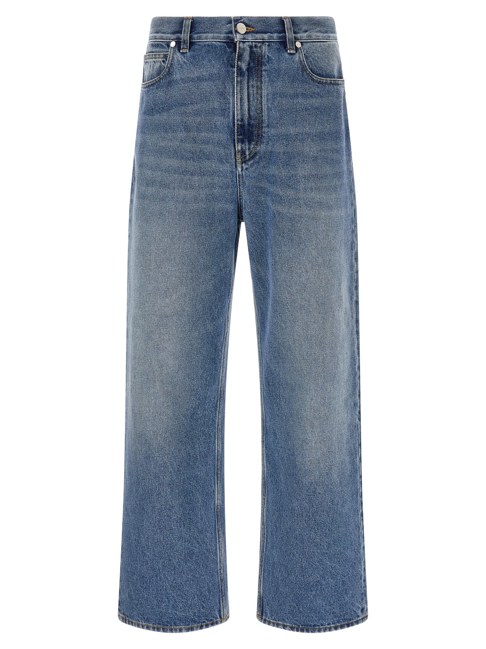 Fendi Blaue Baumwolljeans im Relaxed Fit