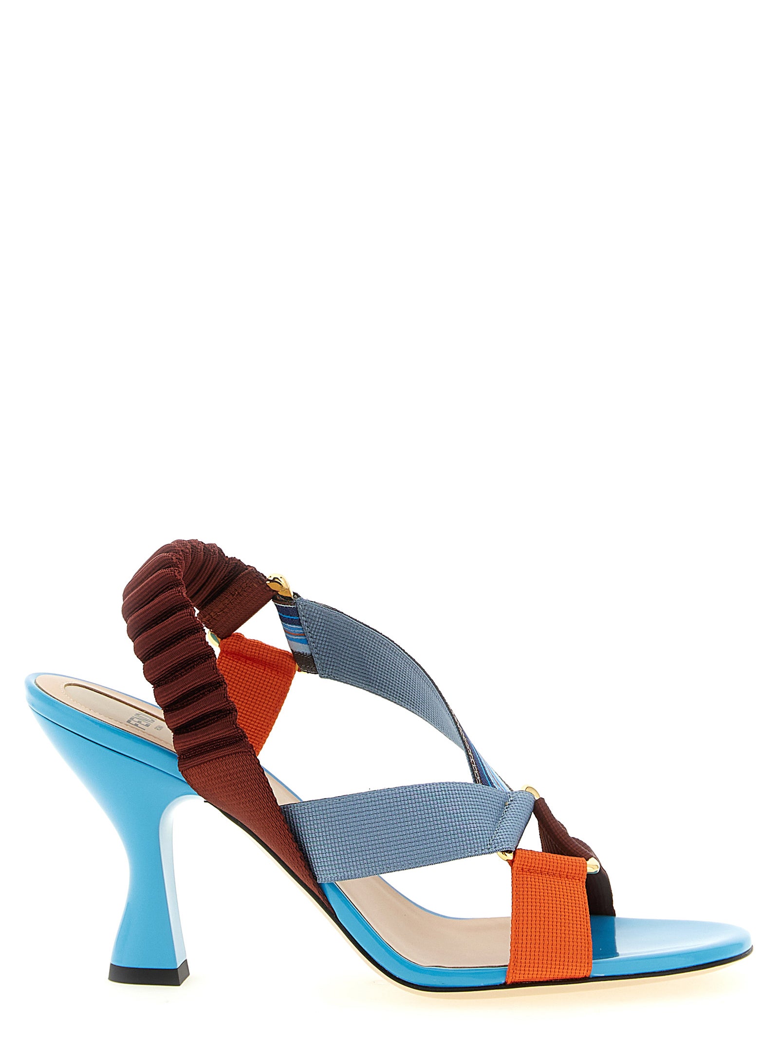 Fendi Sandale Colibrì aus Viskose in Multicolor