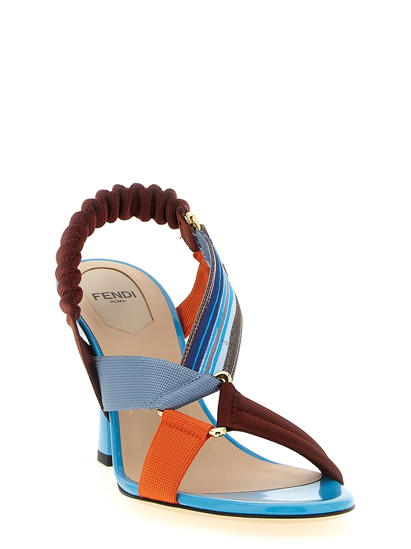 Fendi Sandale Colibrì aus Viskose in Multicolor