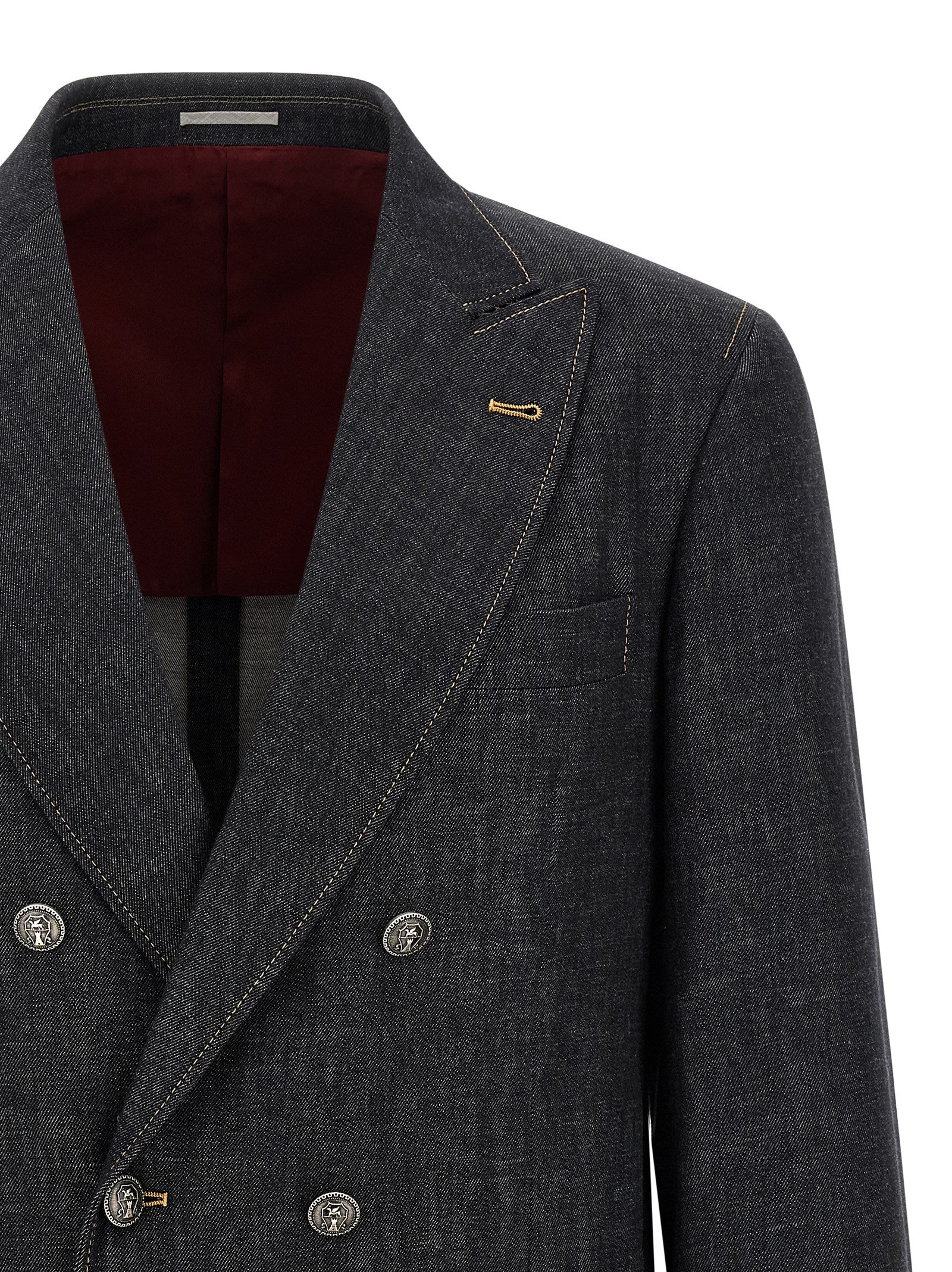 Brunello Cucinelli Blauer Baumwollblazer