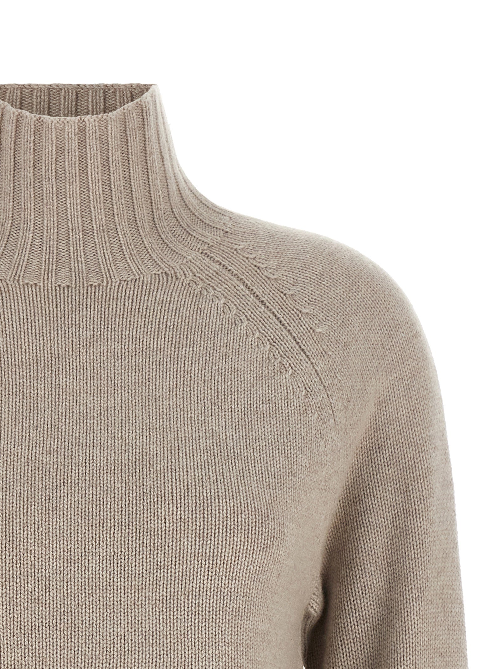 'S Max Mara Beige Wollstrickjacke