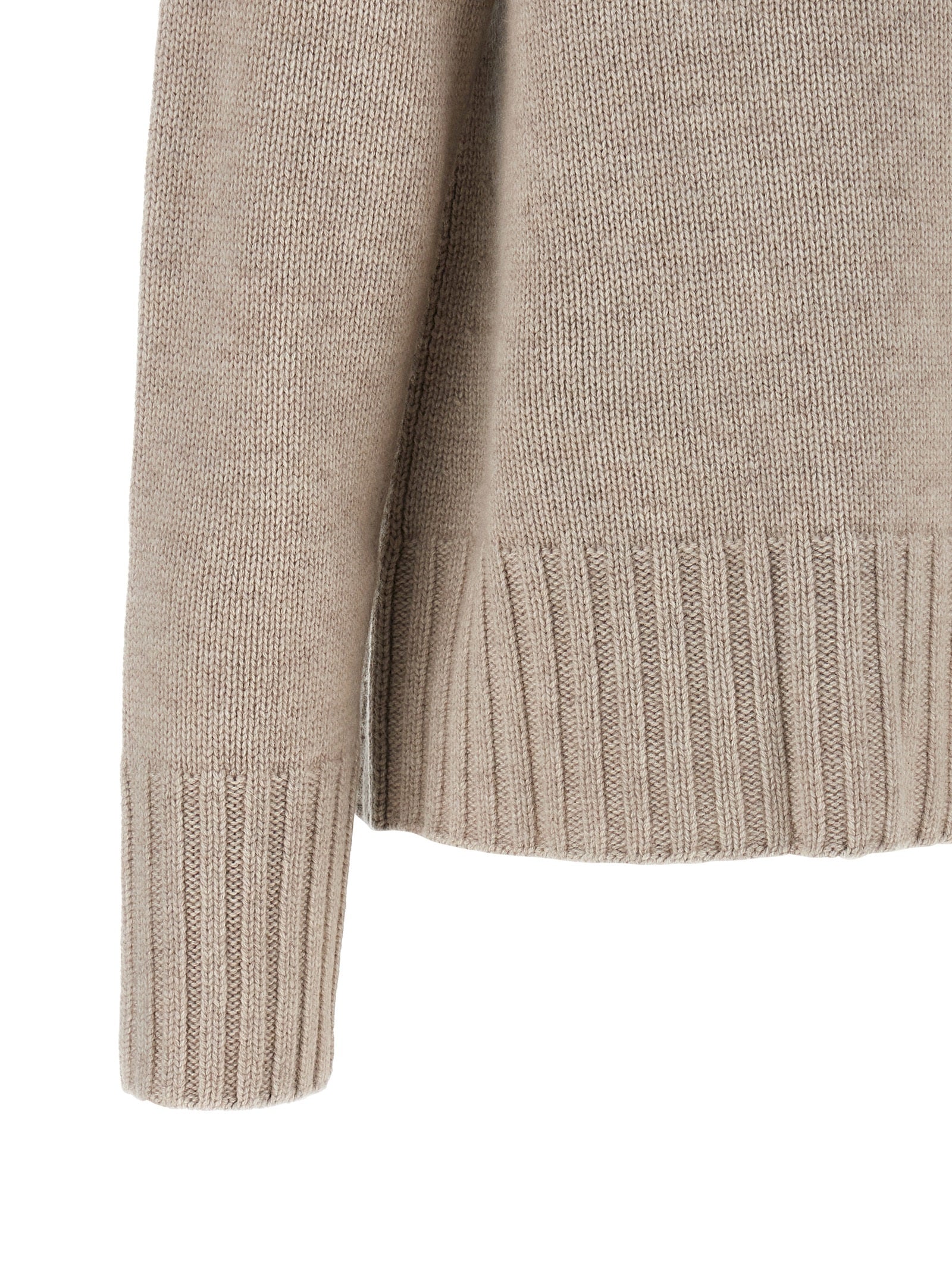 'S Max Mara Beige Wollstrickjacke