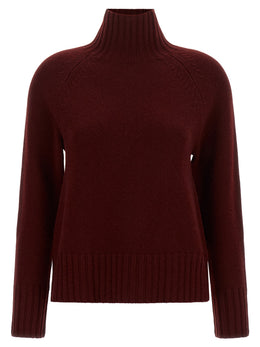 'S Max Mara Bordeaux Woll-Strickjacke