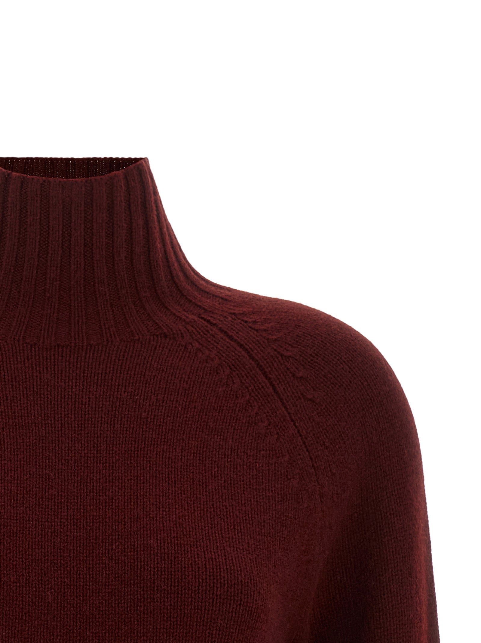 'S Max Mara Bordeaux Woll-Strickjacke