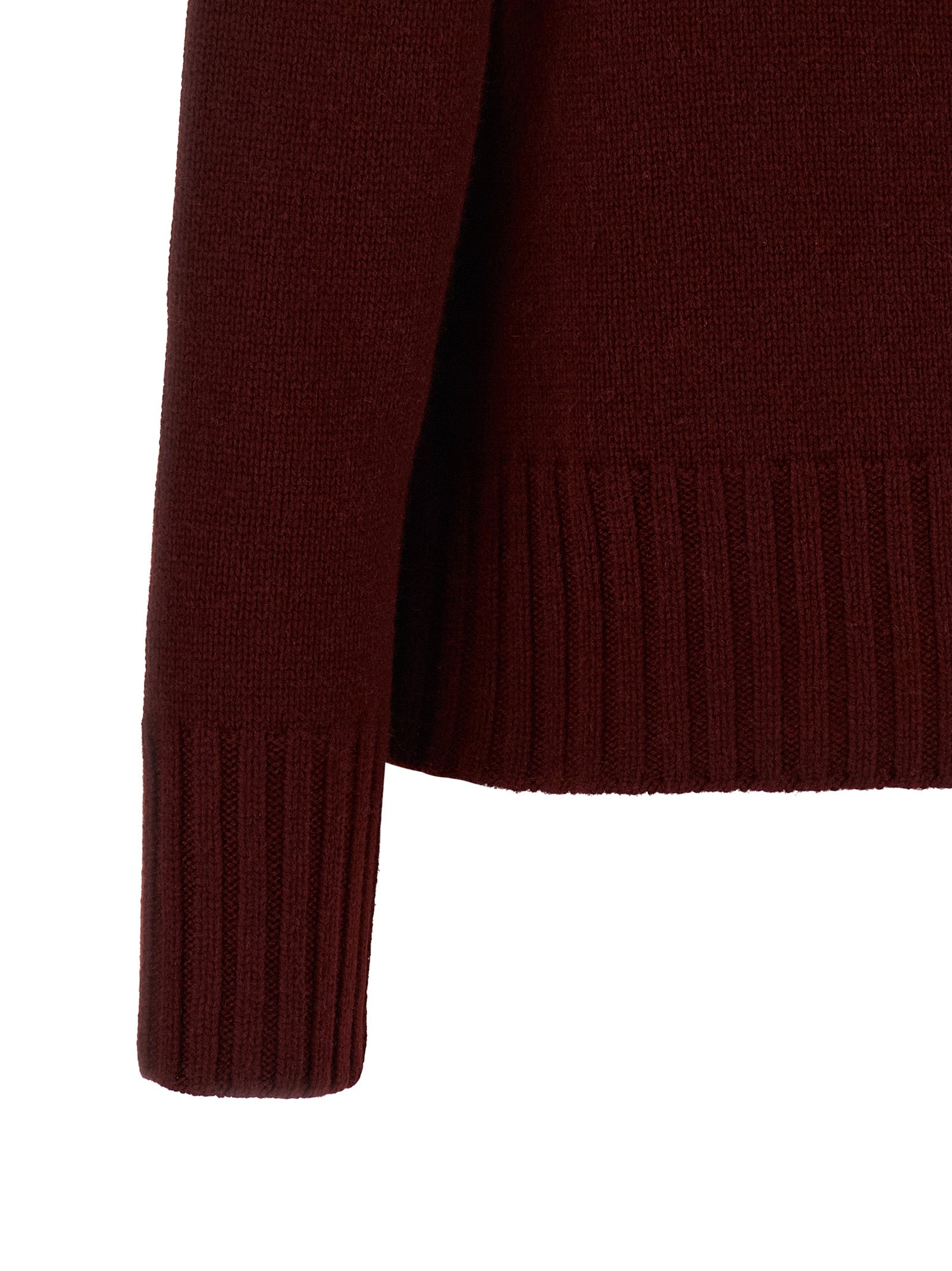 'S Max Mara Bordeaux Woll-Strickjacke