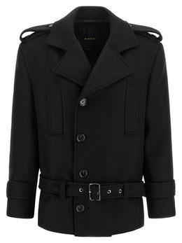 PINKO Schwarzer Wollmantel