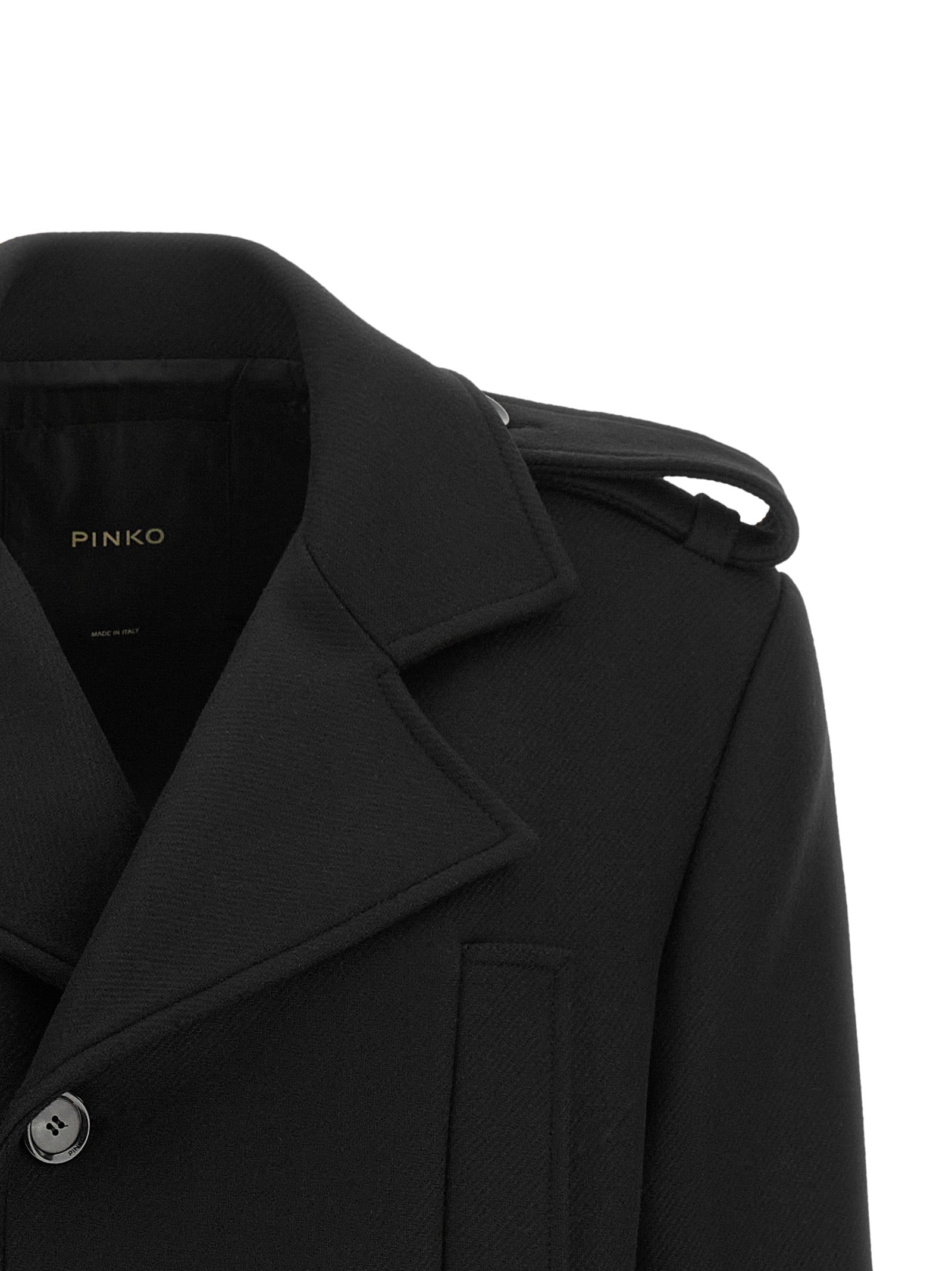 PINKO Schwarzer Wollmantel