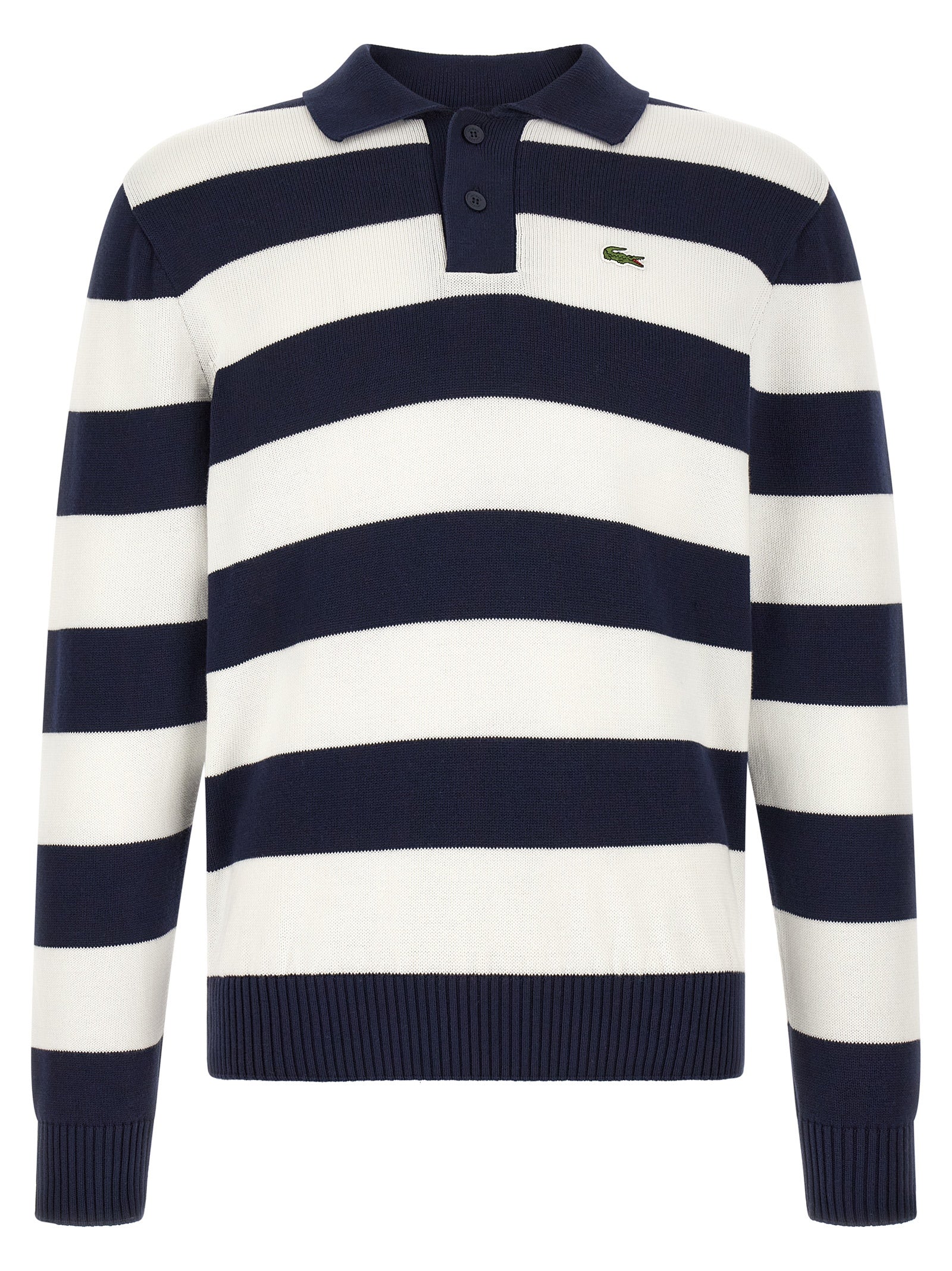 Lacoste Weißer Strickcardigan aus Baumwolle