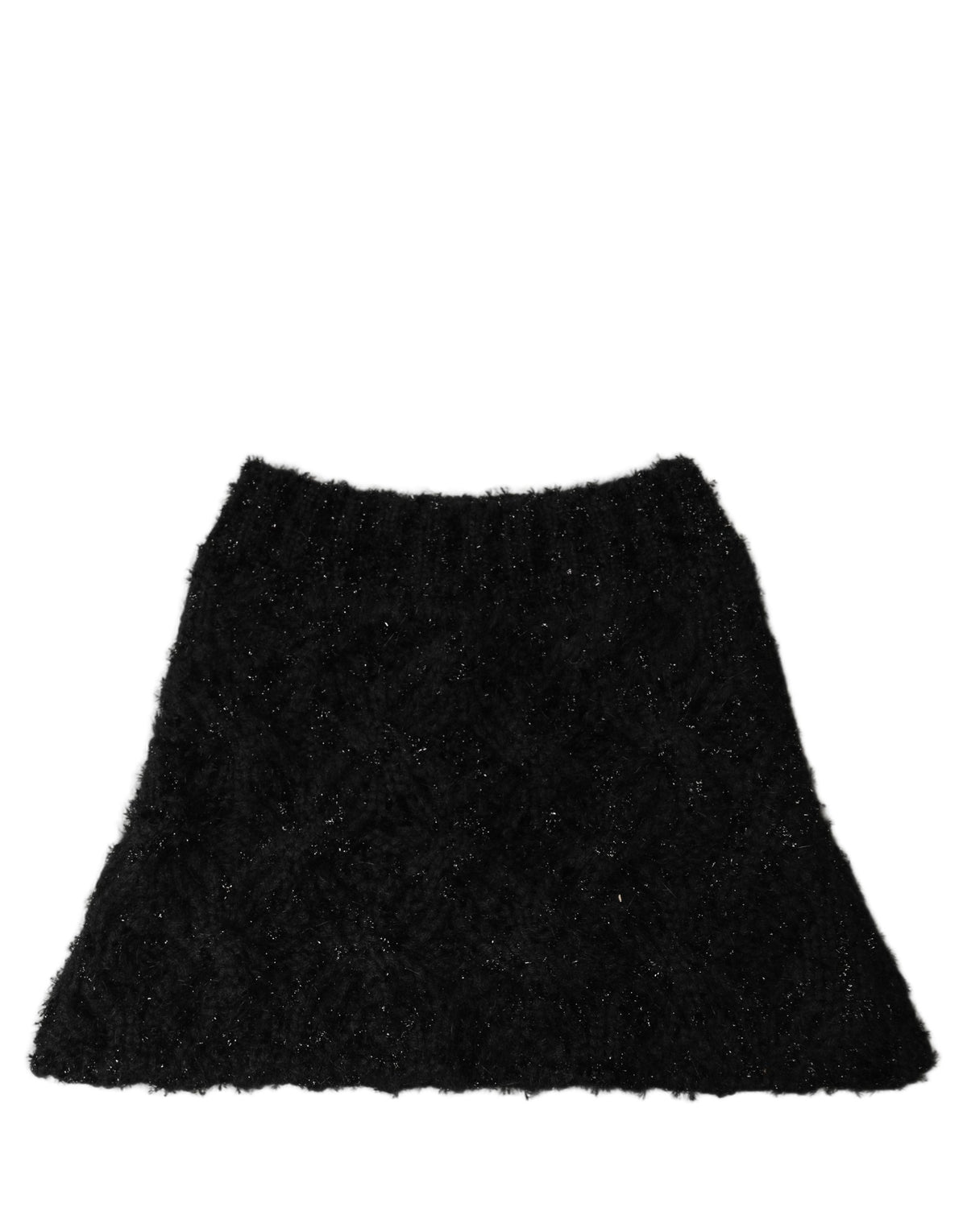 Dolce & Gabbana Herren-Schal aus schwarzem Kaschmir, gestrickt