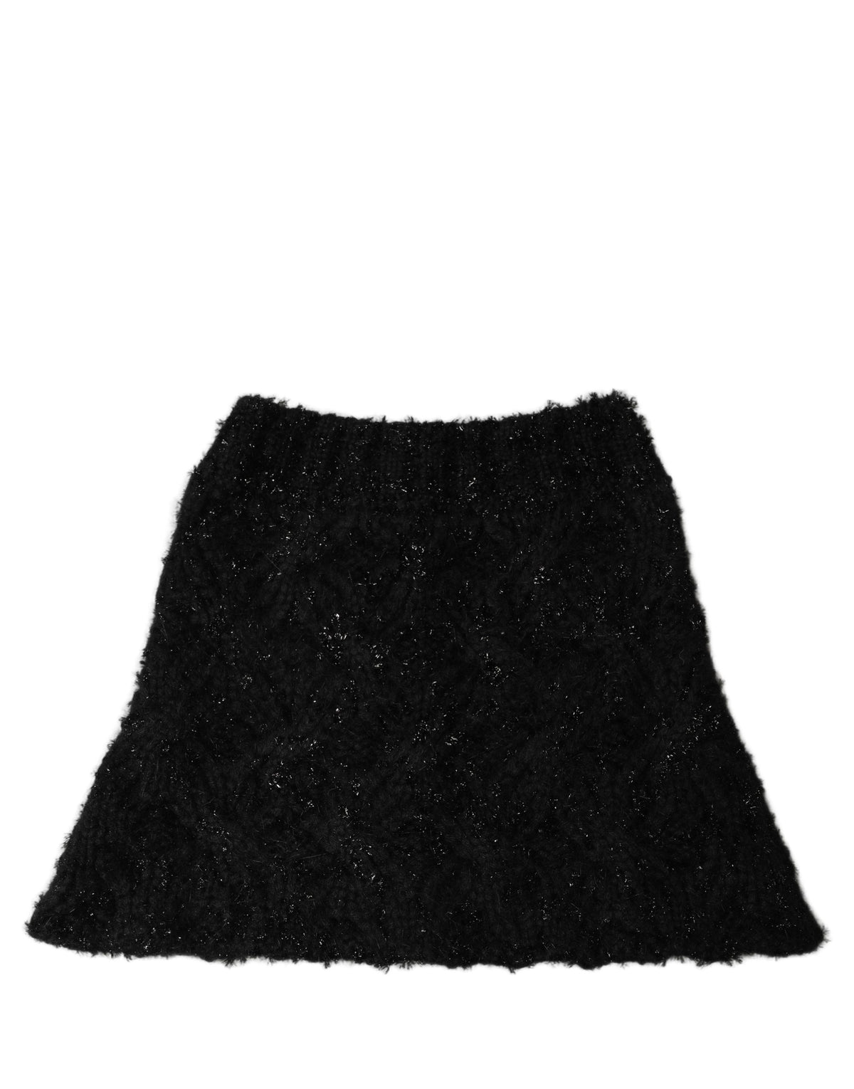 Dolce & Gabbana Herren-Schal aus schwarzem Kaschmir, gestrickt