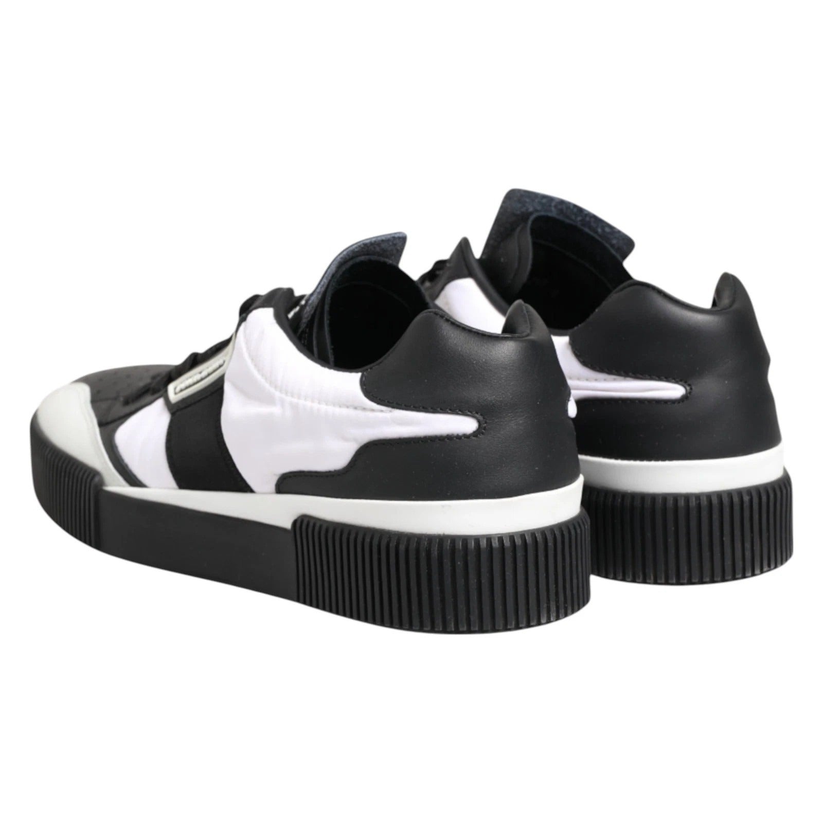 Dolce & Gabbana Schwarze und Weiße MIAMI Low Top Herren Sneaker Schuhe