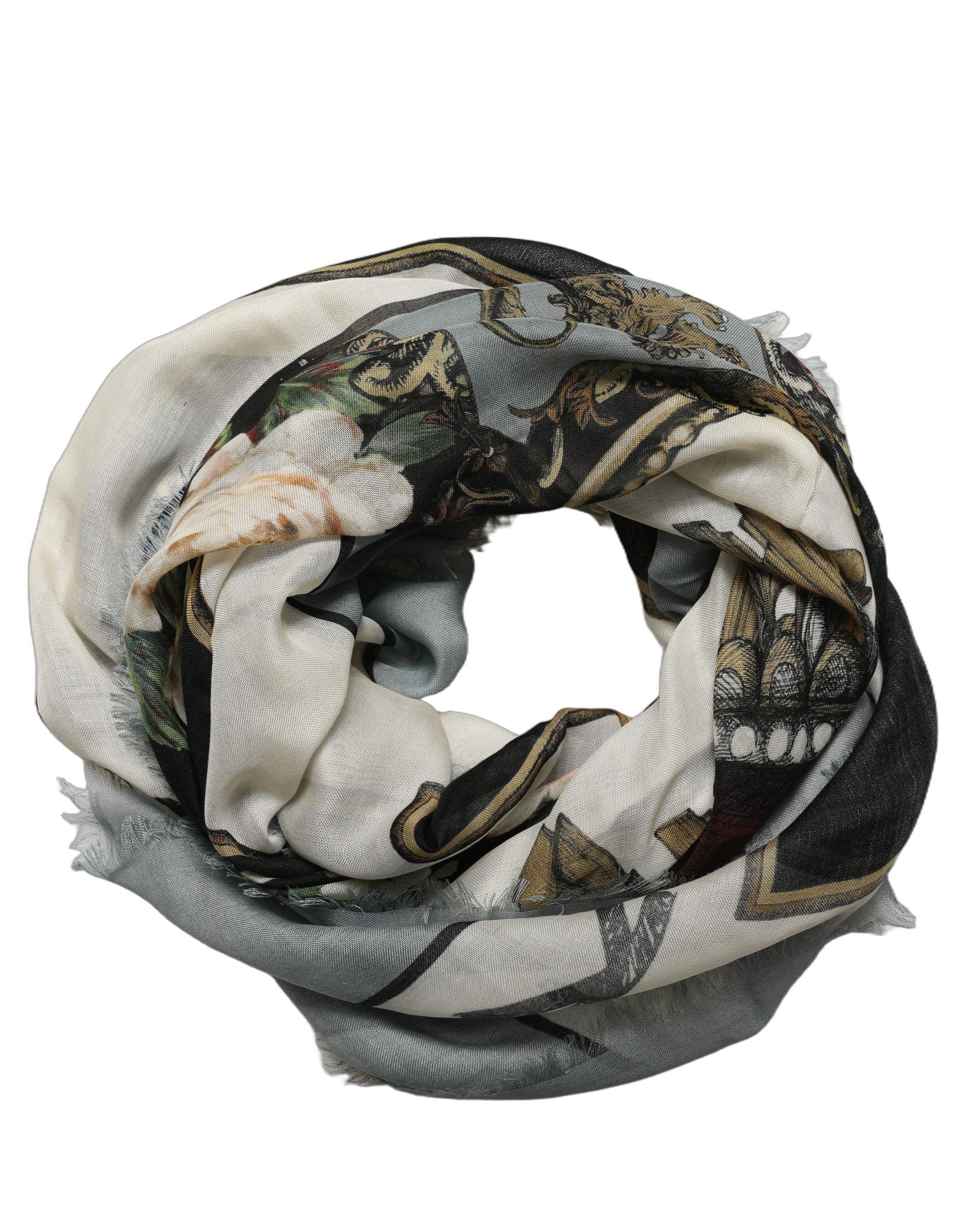 Dolce & Gabbana Herren Foulard Schal "King of Hearts" in Multicolor