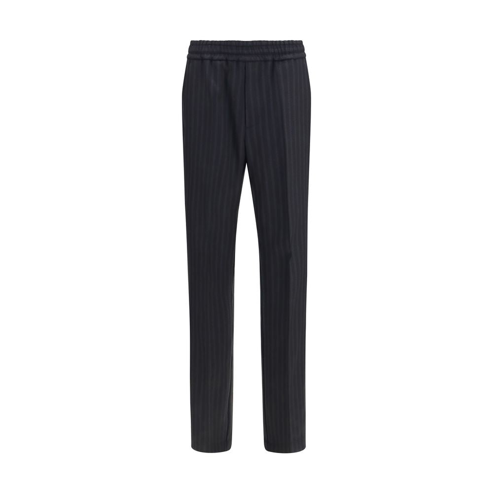 Versace Schwarze Wollhose Oves Aries