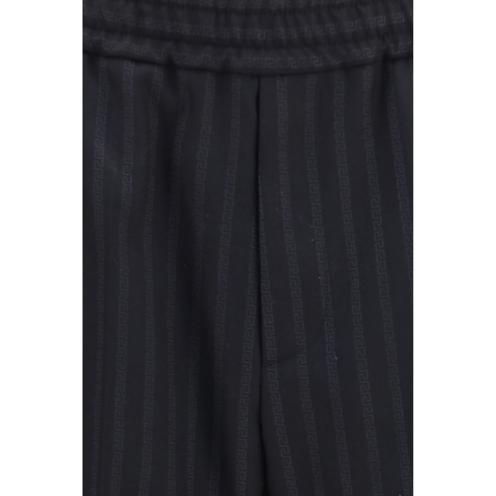 Versace Schwarze Wollhose Oves Aries