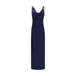 Versace Blaues Viskose-Freizeitkleid