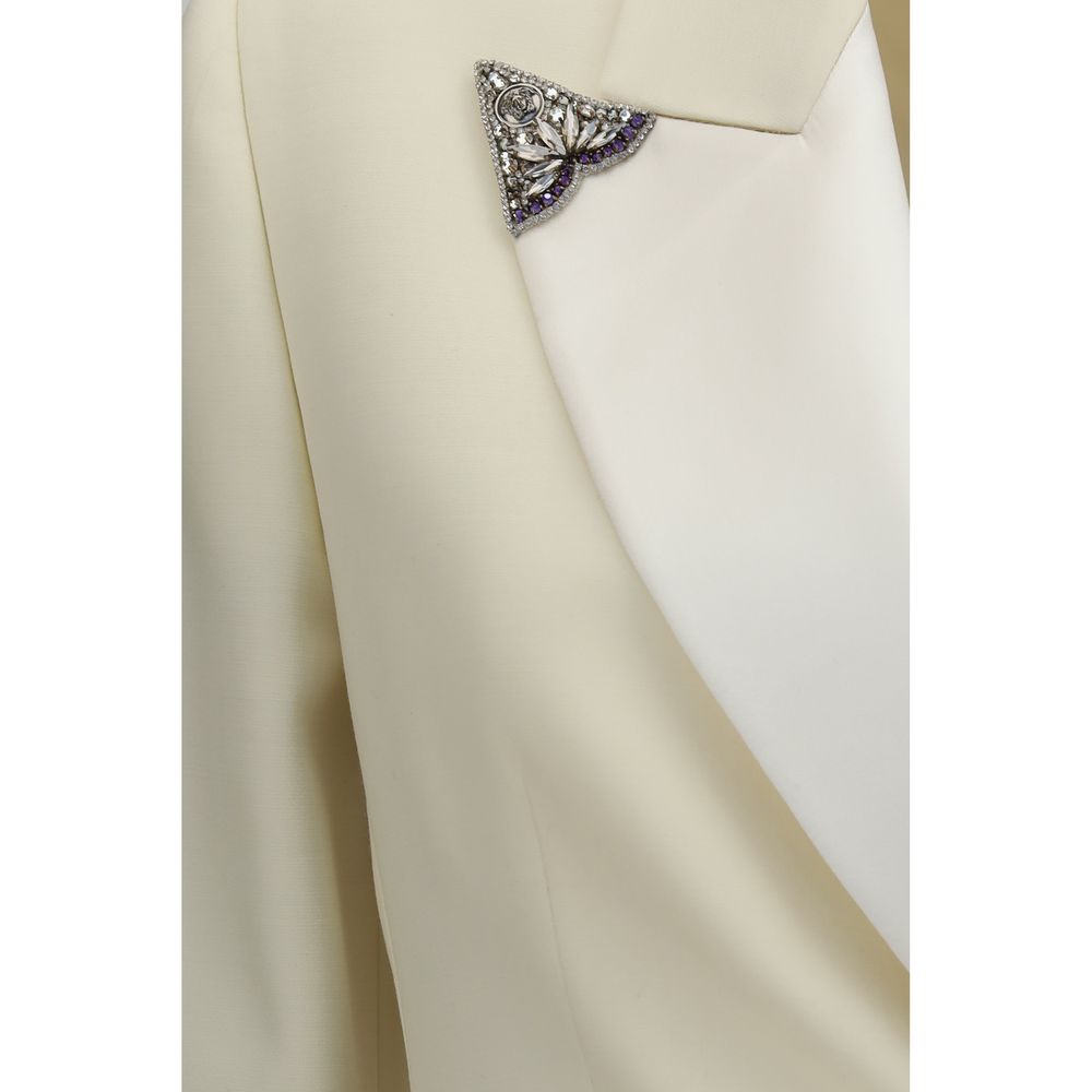 Versace Beige Woll-Blazer Oves Aries