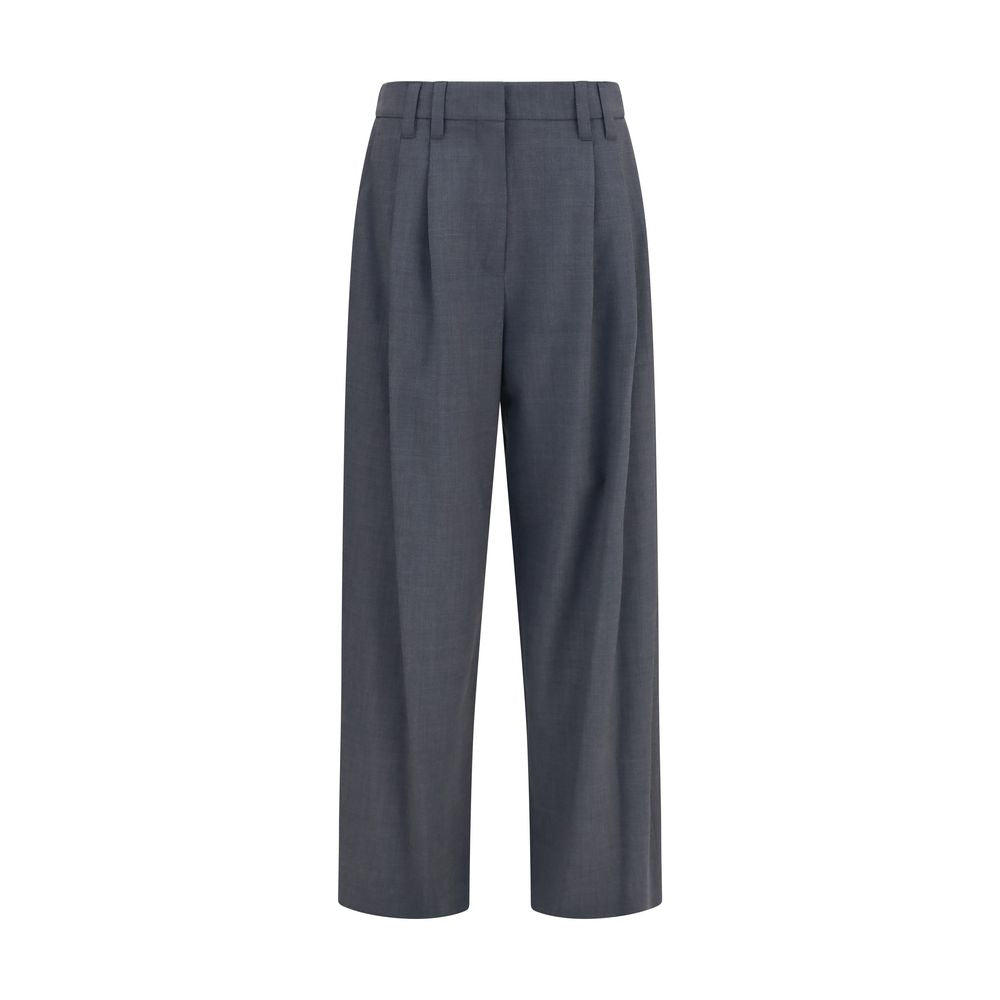 Brunello Cucinelli Graue Hose aus Wolle Ovis Aries