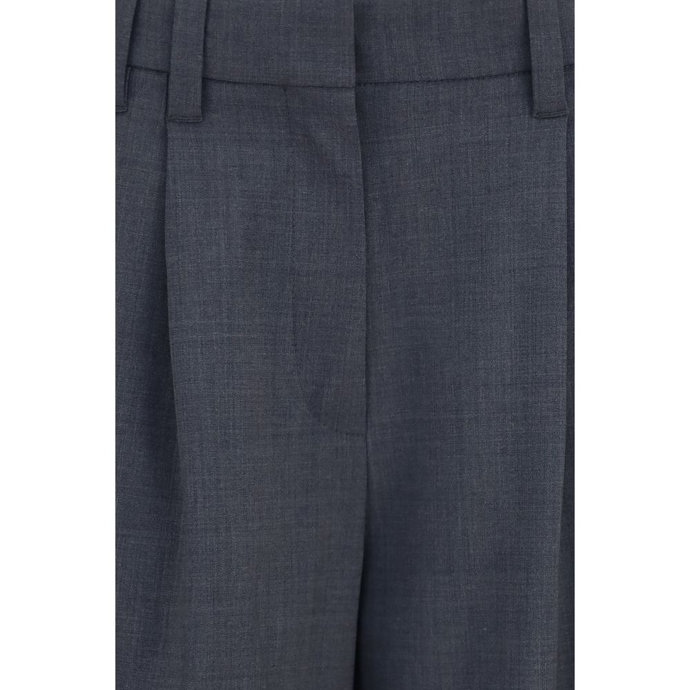 Brunello Cucinelli Graue Hose aus Wolle Ovis Aries