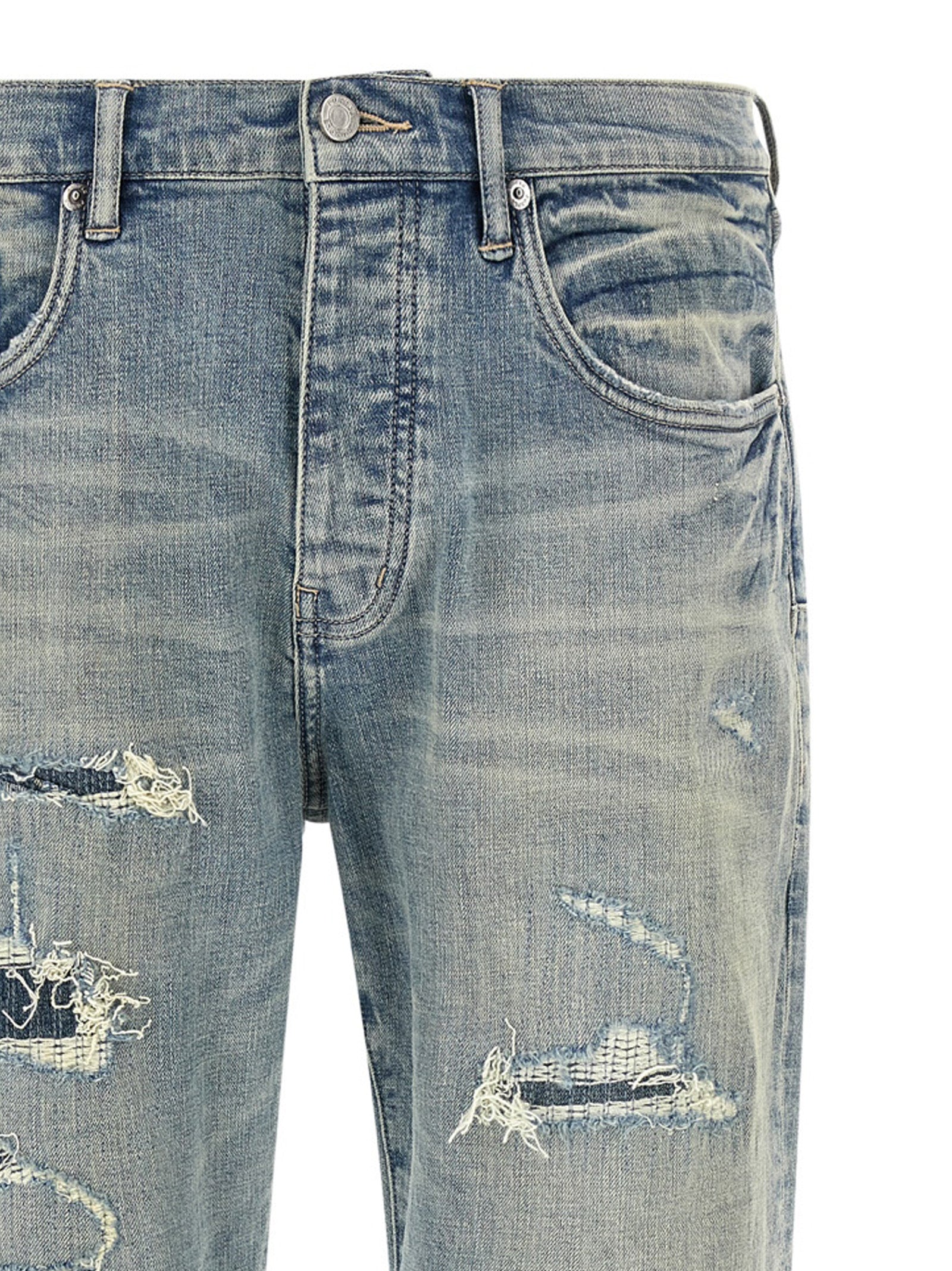 PURPLE Blaue Jeans aus Baumwolle, Tapered Fit