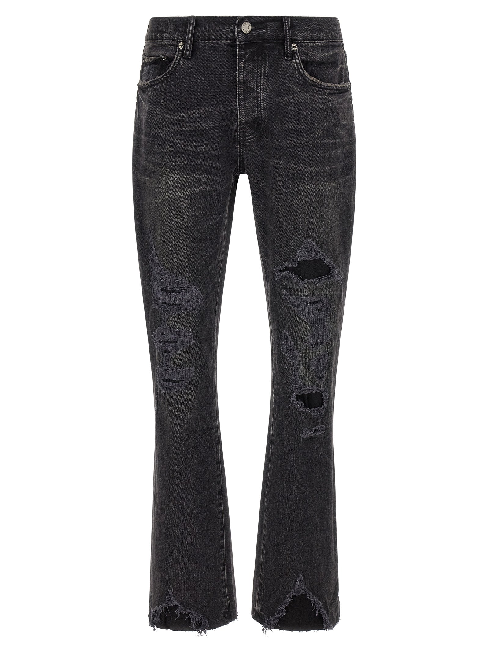 PURPLE Schwarze Baumwoll-Schlagjeans