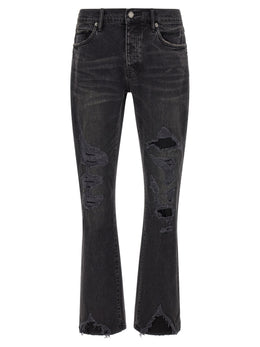 PURPLE Schwarze Baumwoll-Schlagjeans