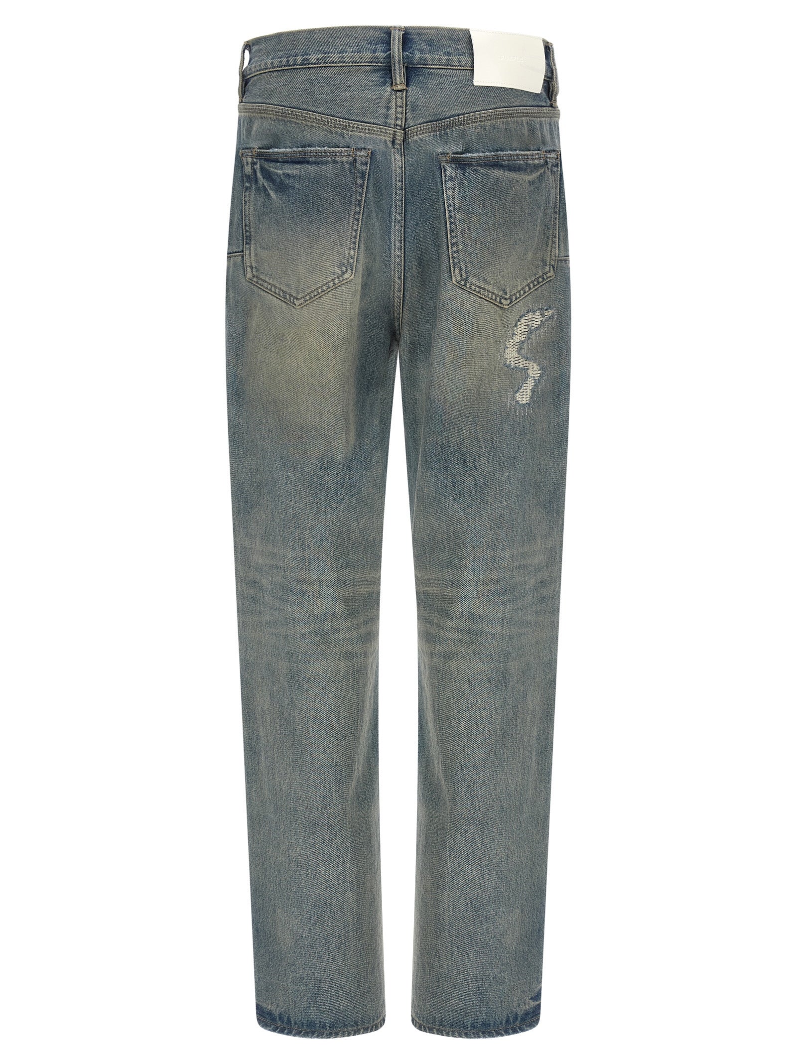 PURPLE Graue Jeans aus Baumwolle im geraden Schnitt