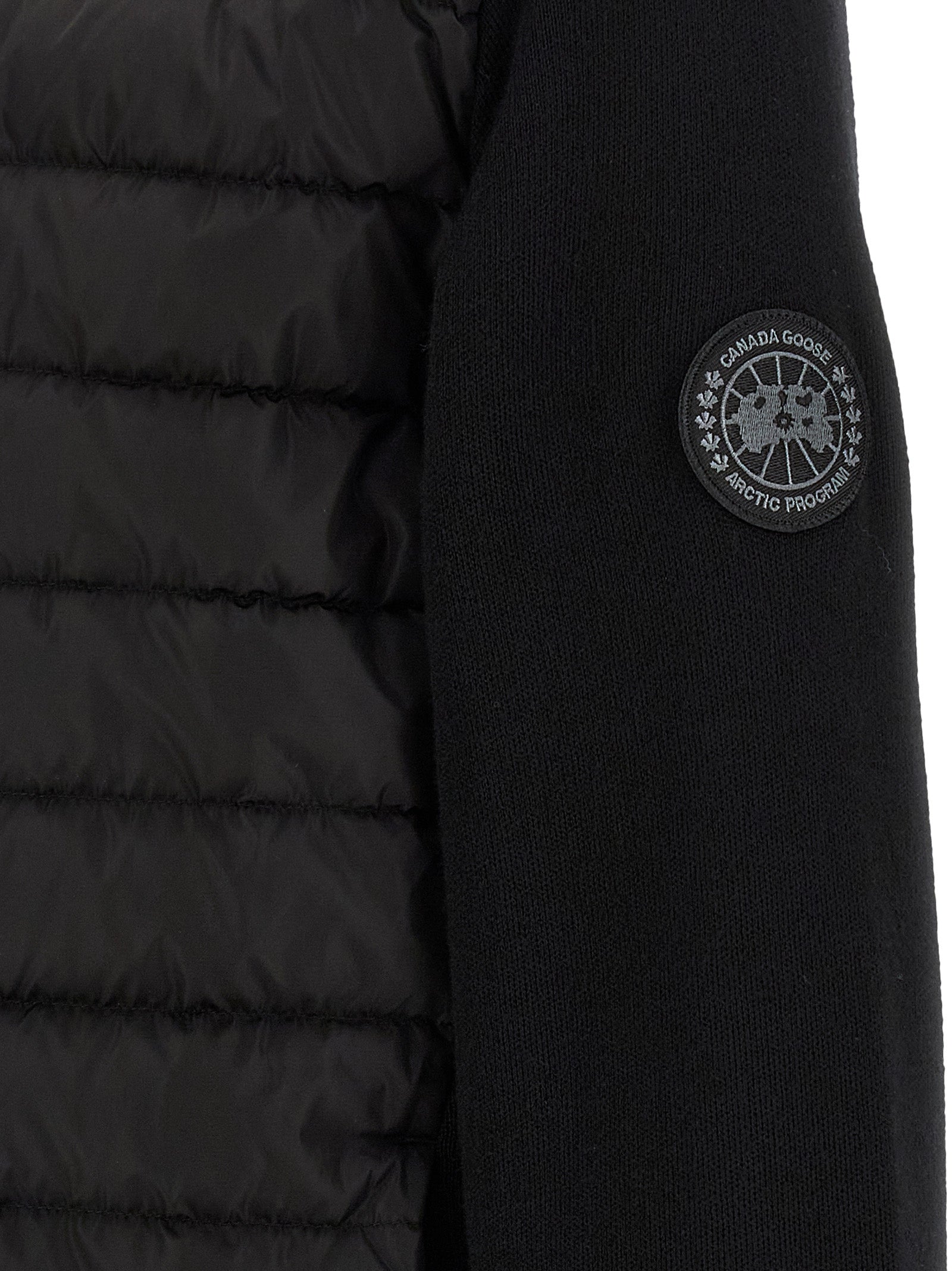Canada Goose Schwarze Wolljacke in voller Länge