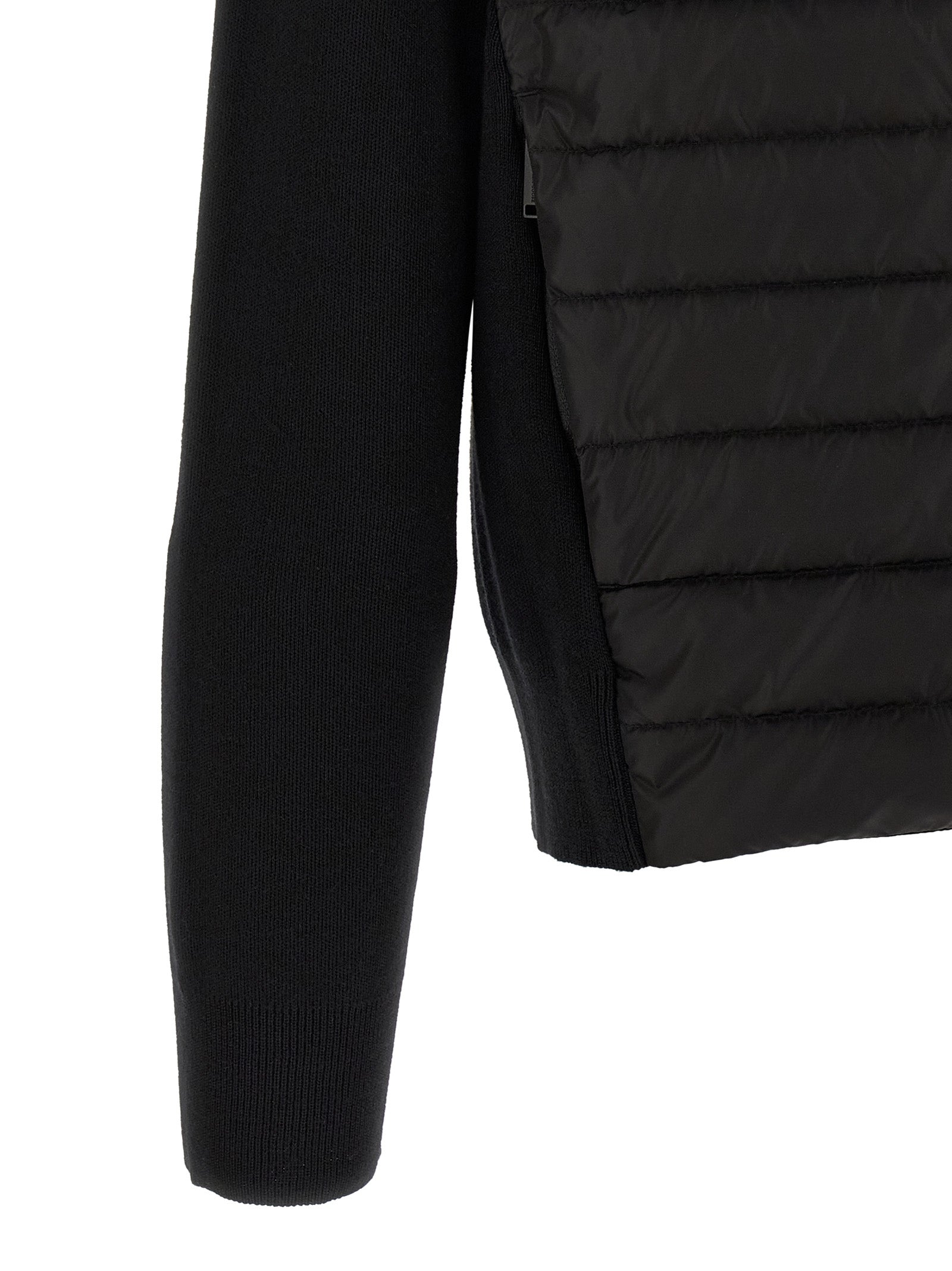 Canada Goose Schwarze Wolljacke in voller Länge