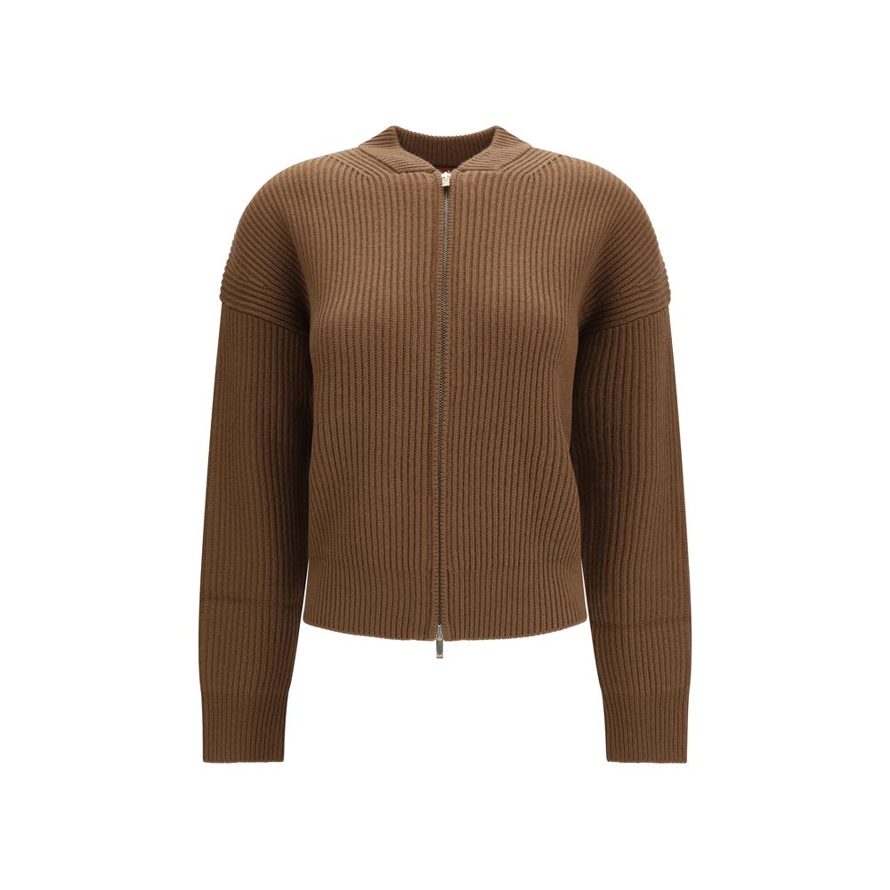 Max Mara Brauner Woll Cardigan Oves Aries