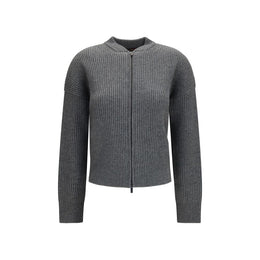 Max Mara Grauer Woll Cardigan Ovis Aries