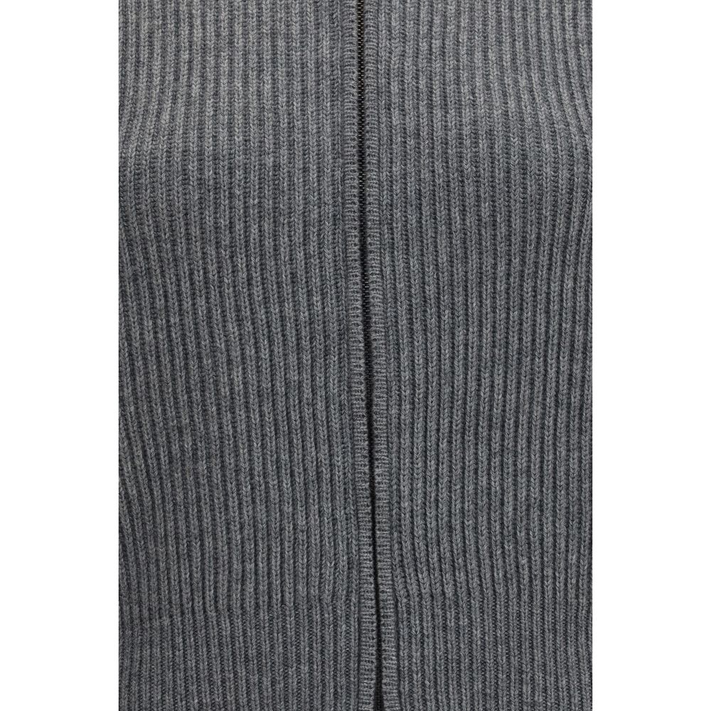Max Mara Grauer Woll Cardigan Ovis Aries
