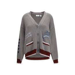 Off-White Grauer Woll Cardigan Ovis Aries