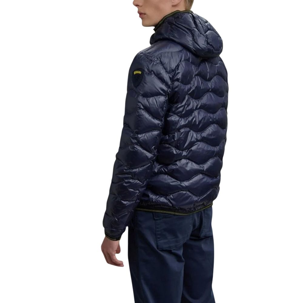 Blauer Blaue Shell-Jacke aus Polyamid