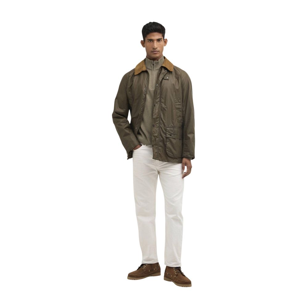 Barbour Grüne Baumwolljacke in voller Länge