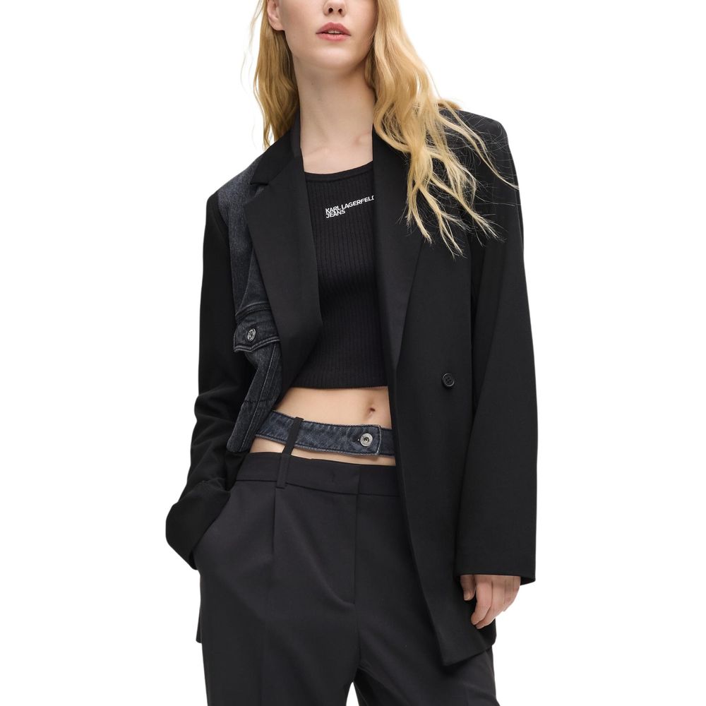 Karl Lagerfeld Schwarzer Blazer aus Polyester