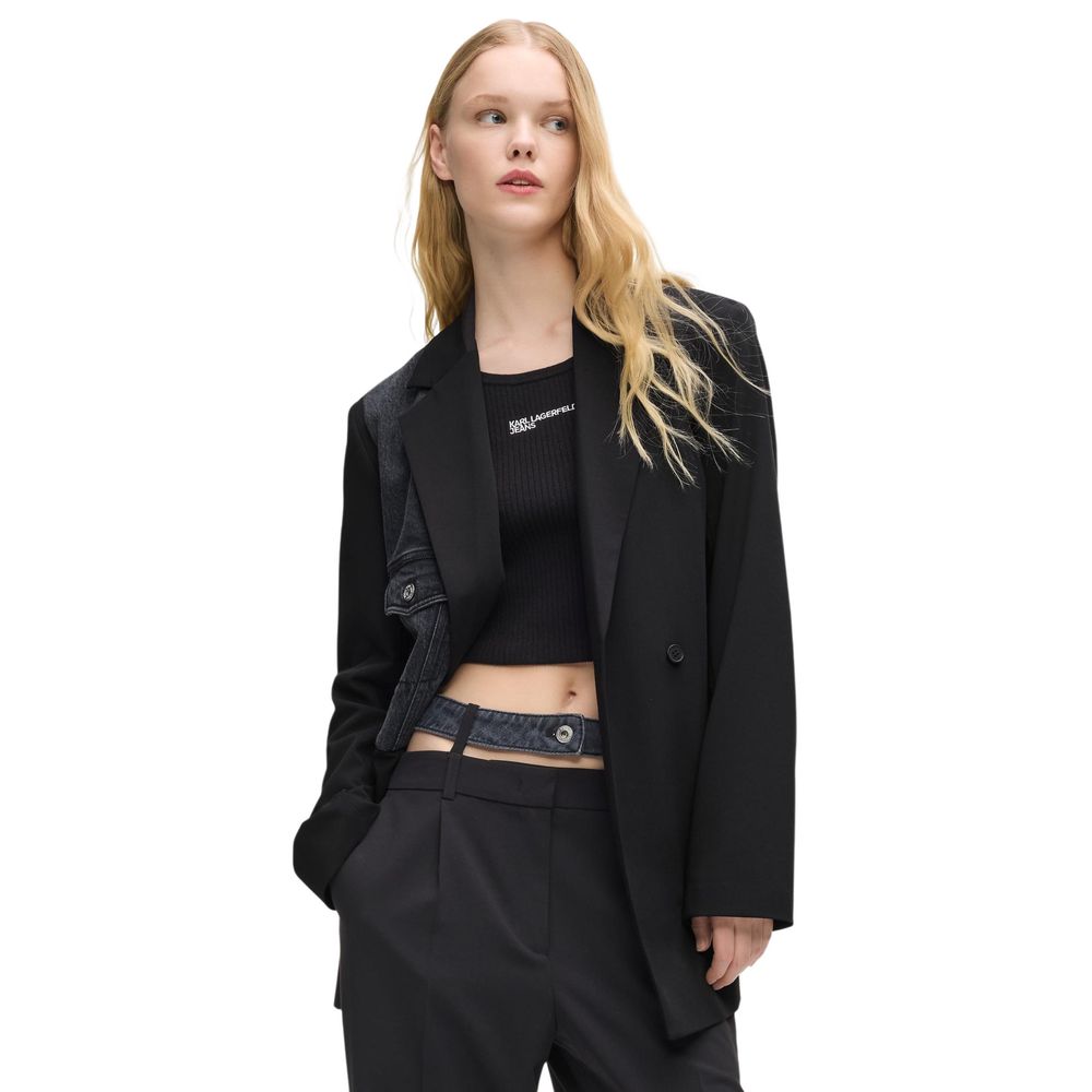 Karl Lagerfeld Schwarzer Blazer aus Polyester