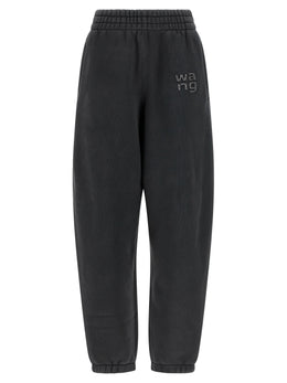 T BY ALEXANDER WANG Schwarze Baumwoll-Jogginghose (Trainingshose)