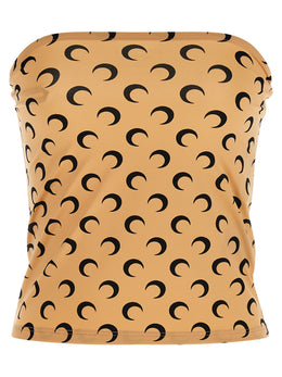 Marine Serre Beige Polyamid T-Shirt