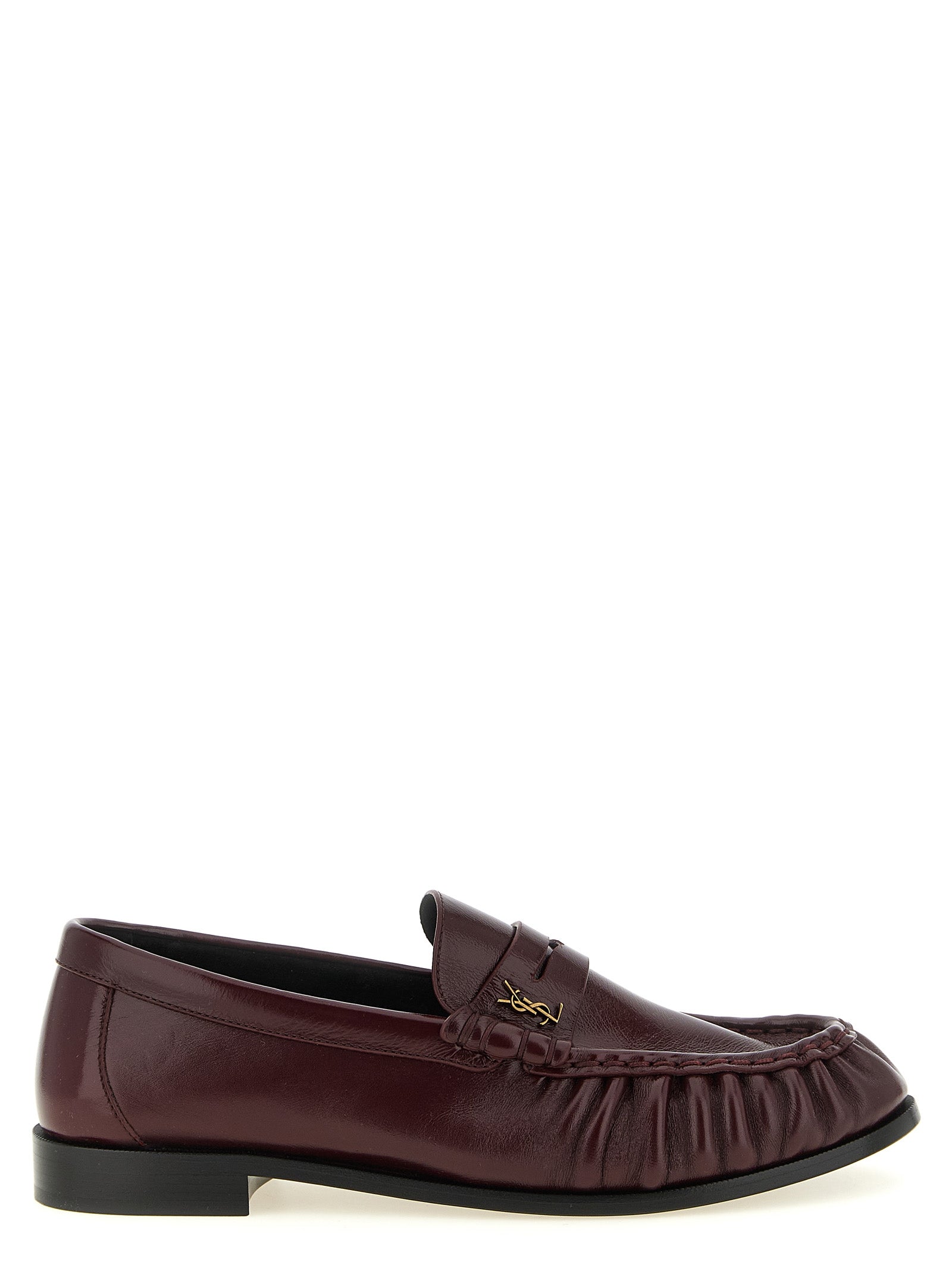 Saint Laurent Bordeaux Kalbsleder Loafer