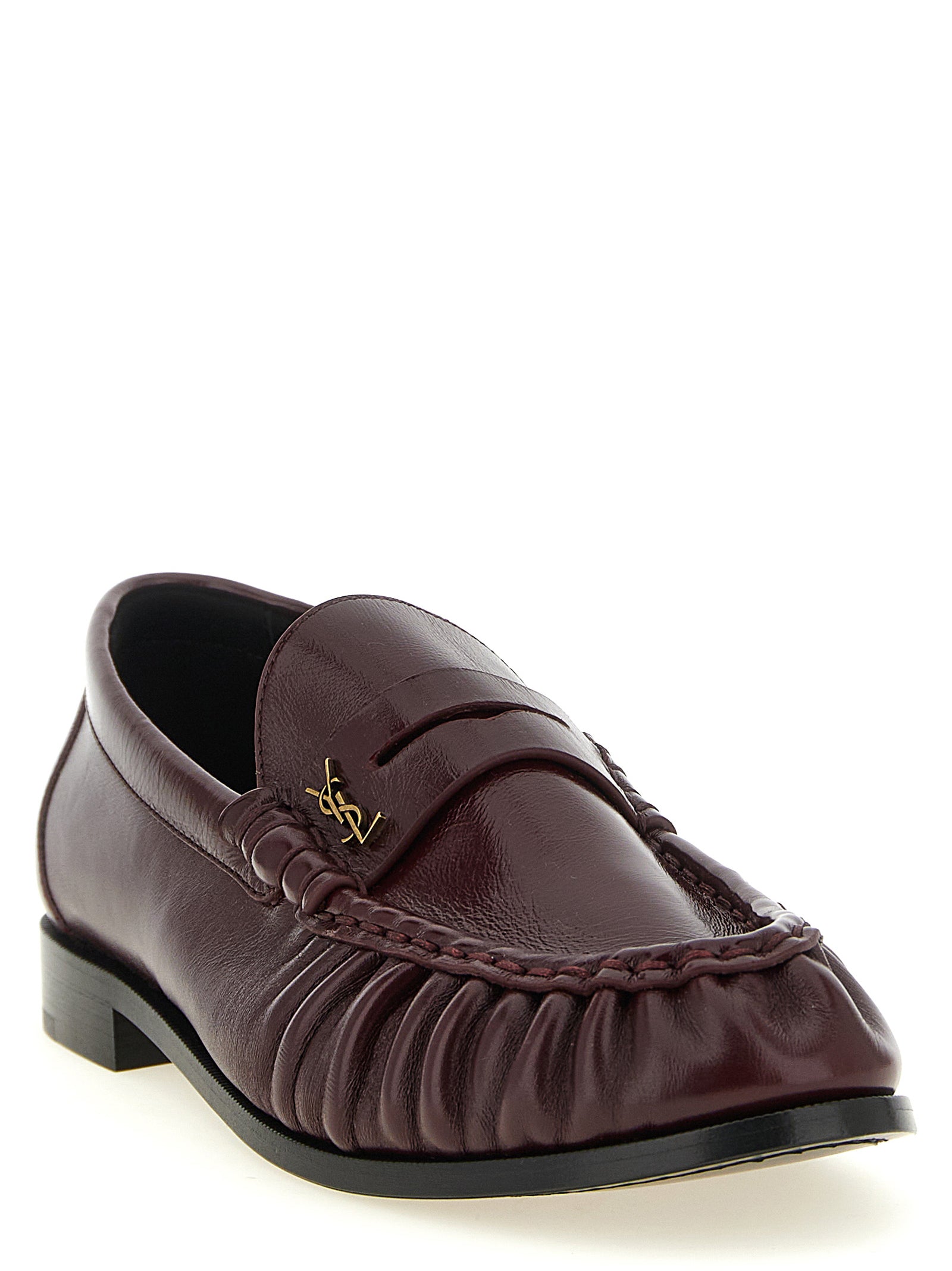 Saint Laurent Bordeaux Kalbsleder Loafer