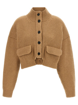 Khaite Beige Cashmere Cardigan