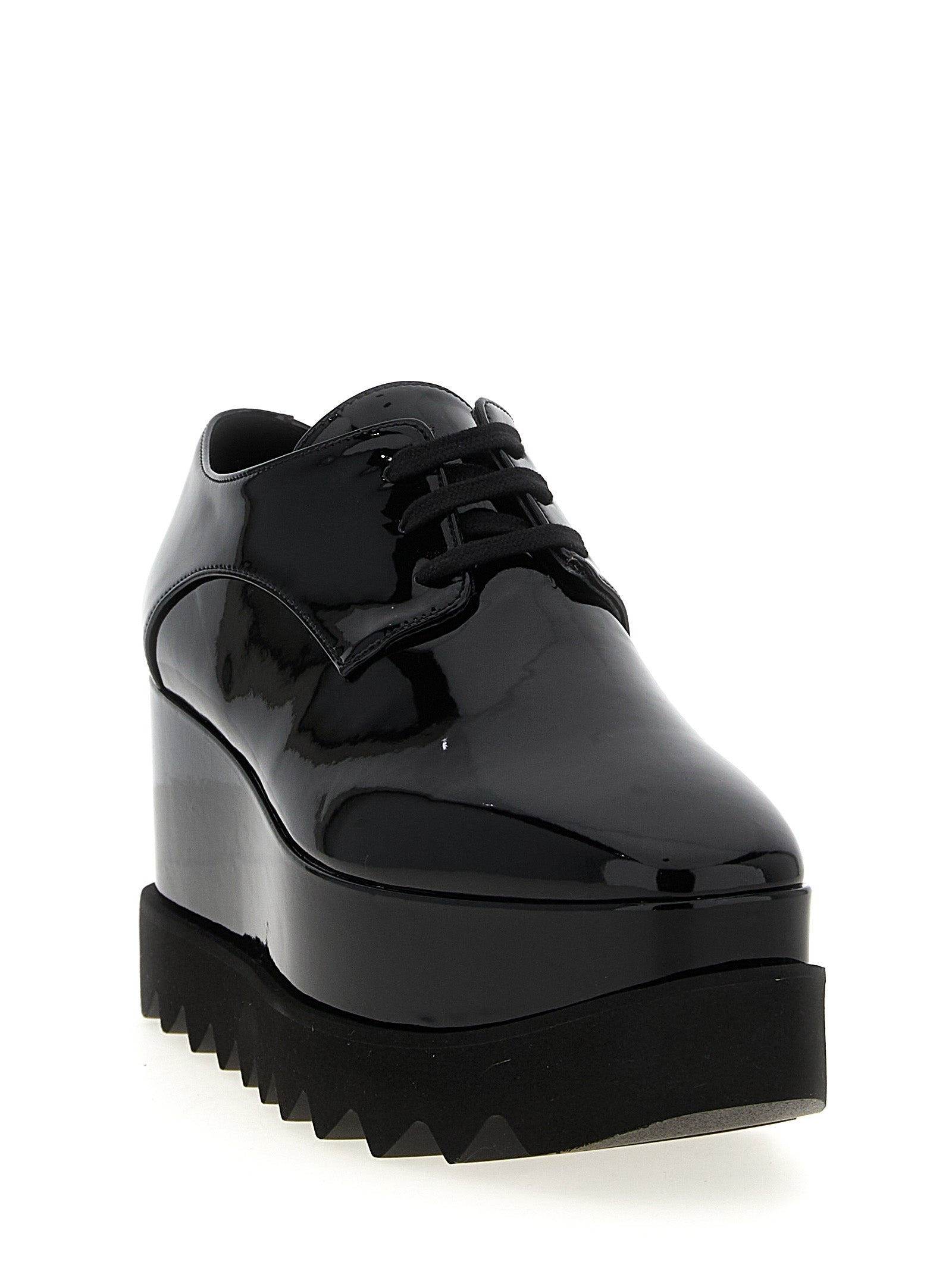 Stella McCartney Schwarze Keilsandalen aus Polyethylen