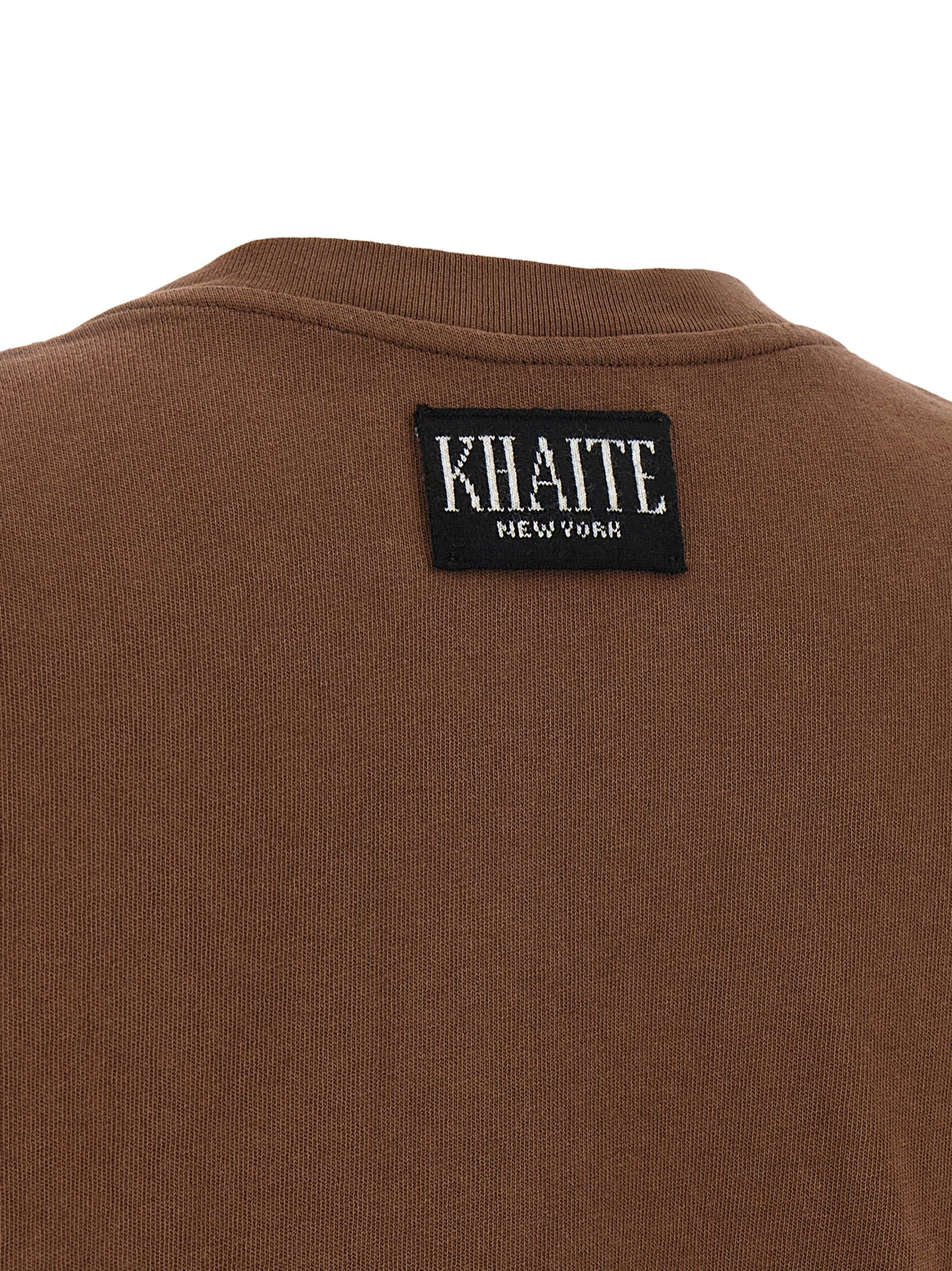 Khaite Braunes Baumwoll-T-Shirt