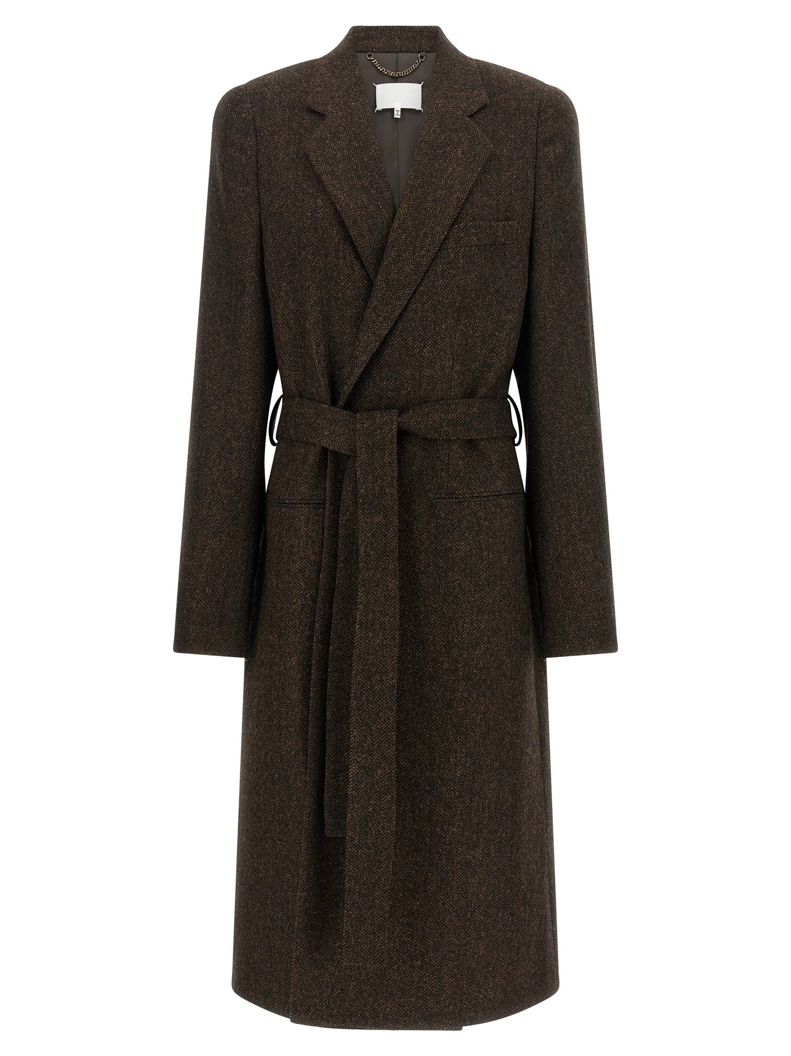 Maison Margiela Brauner Wollmantel