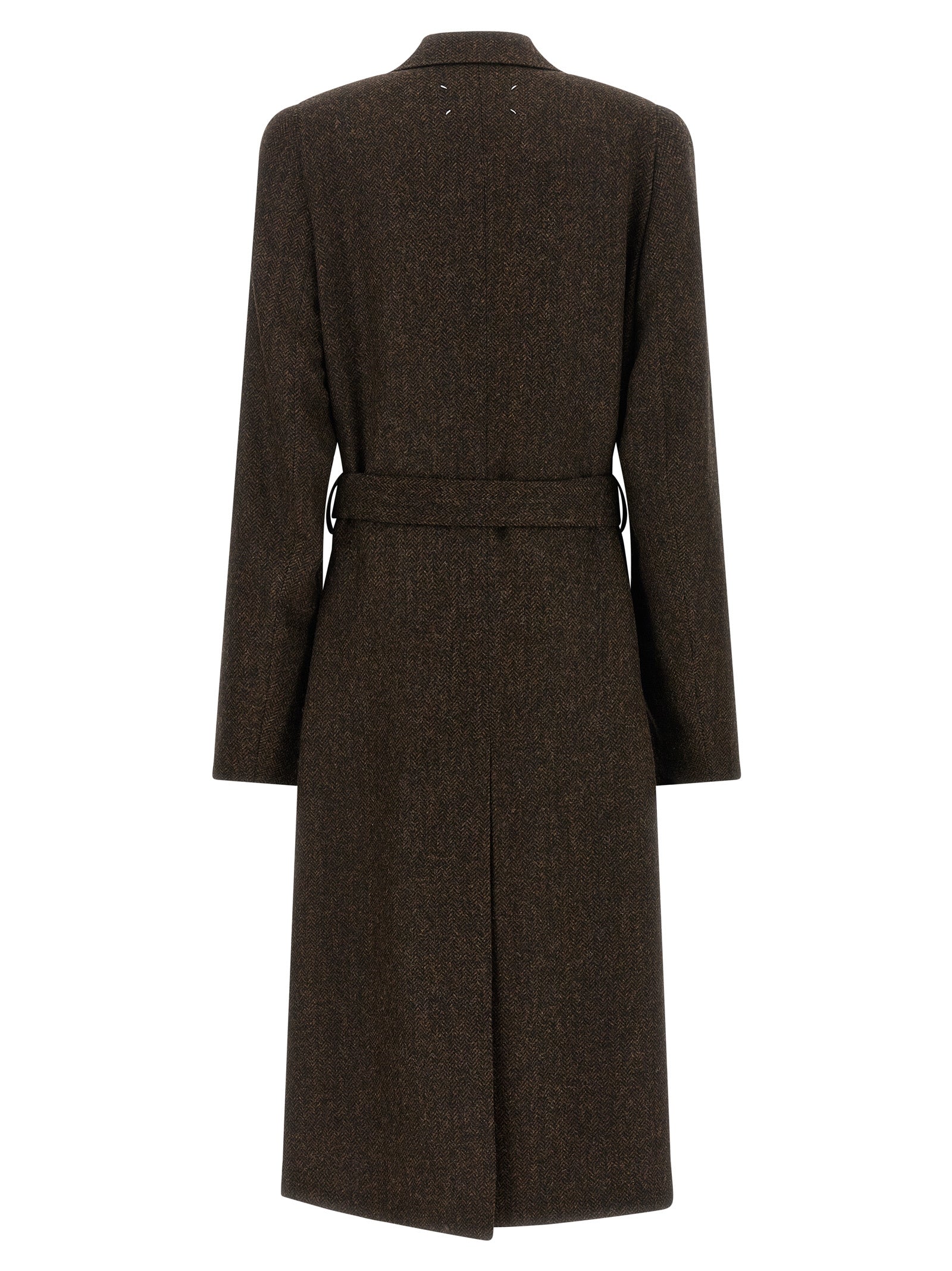 Maison Margiela Brauner Wollmantel