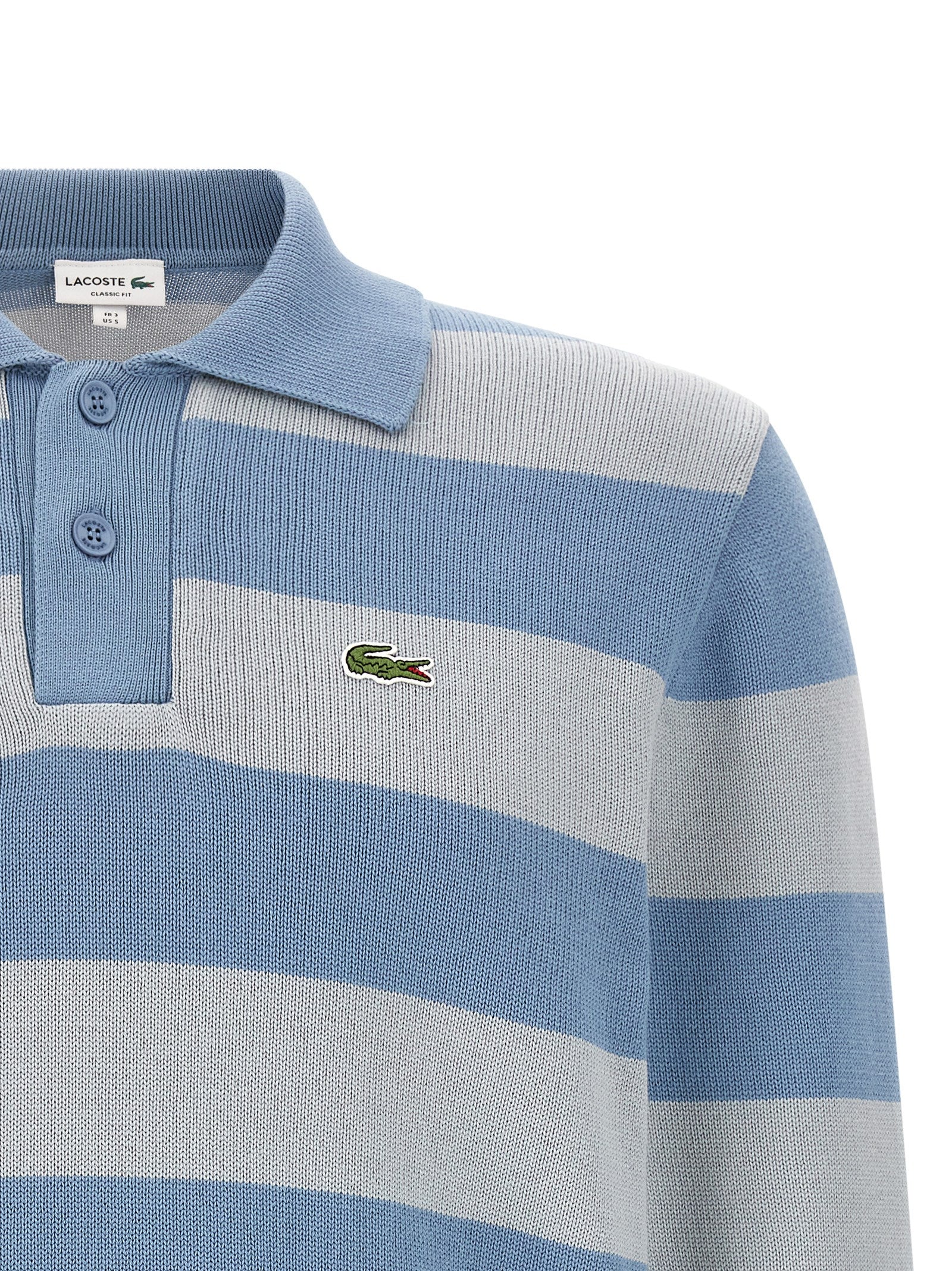 Lacoste Blaues Baumwoll-Polohemd
