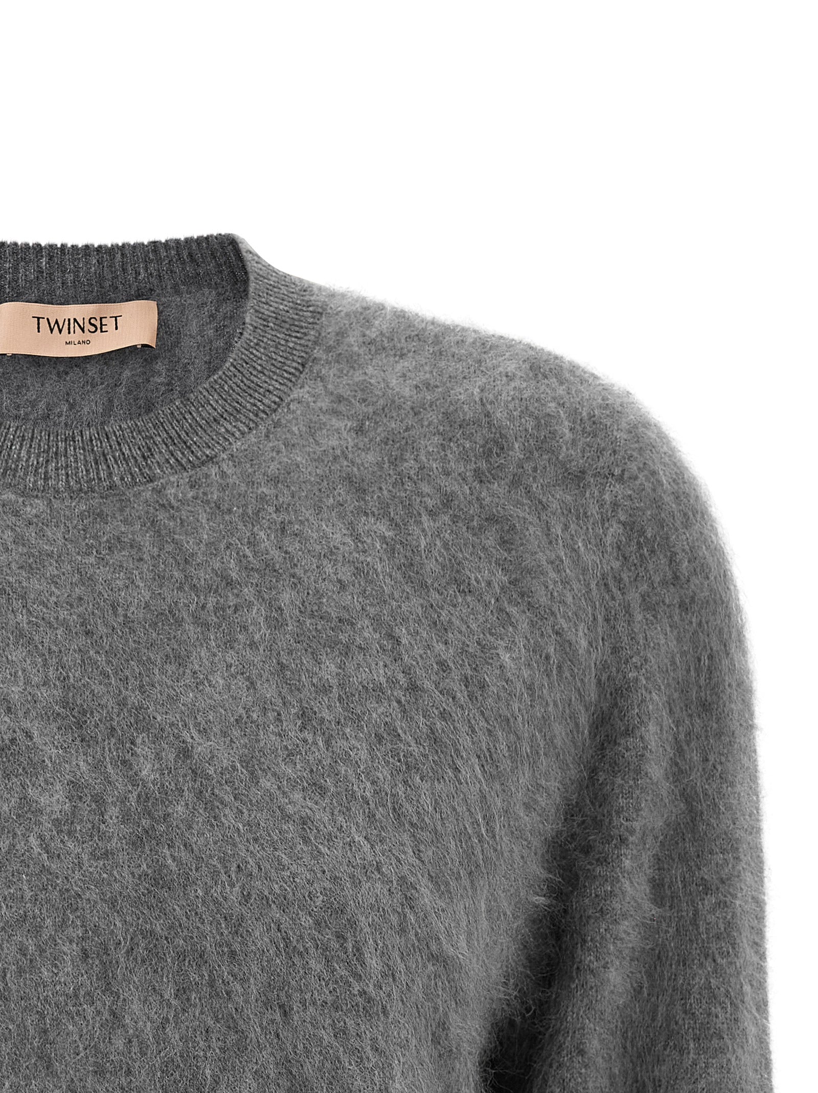 Twinset Grauer Wollcardigan