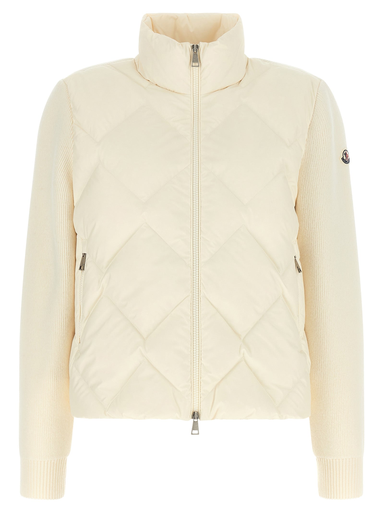 Moncler Weiße Strickjacke aus Polyester