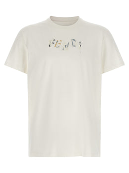 Fendi Weißes Baumwoll-T-Shirt